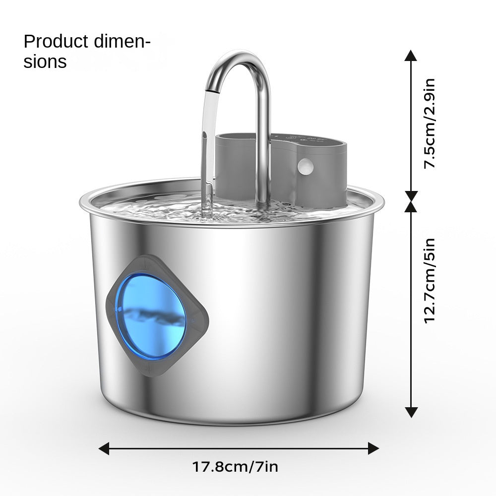 Dispensador de agua de acero inoxidable inteligente, sensor inalámbrico, sin enchufe, circulación automática