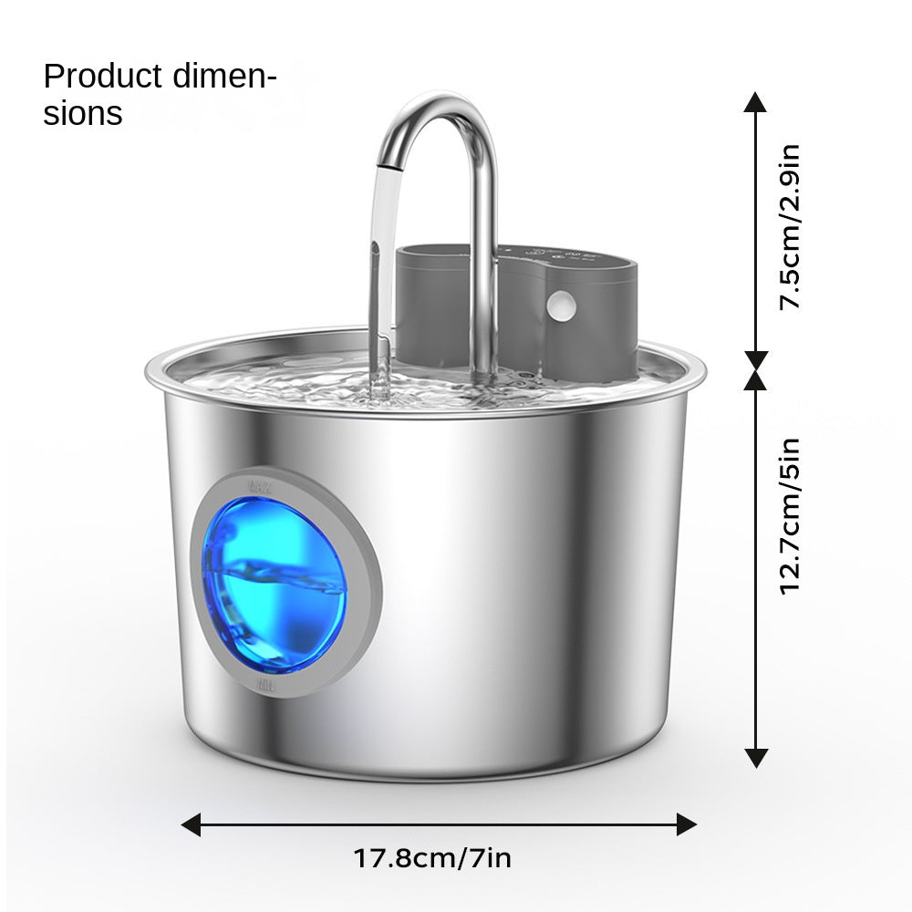 Dispensador de agua de acero inoxidable inteligente, sensor inalámbrico, sin enchufe, circulación automática