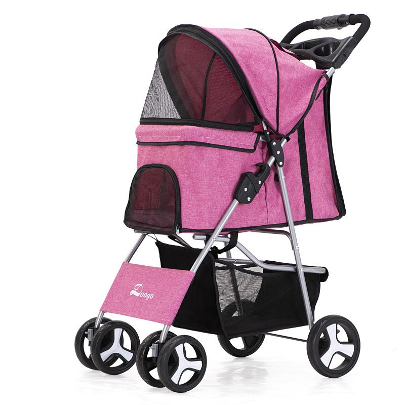 Carrito plegable portátil para paseo de mascotas