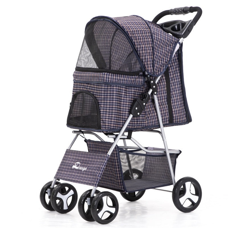 Carrito plegable portátil para paseo de mascotas