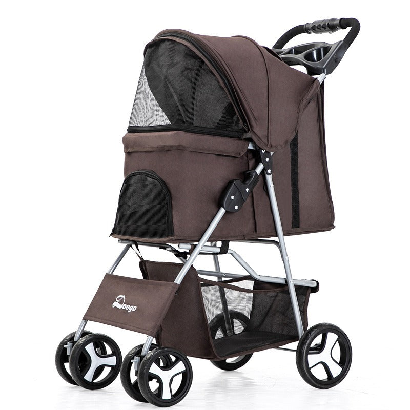 Carrito plegable portátil para paseo de mascotas