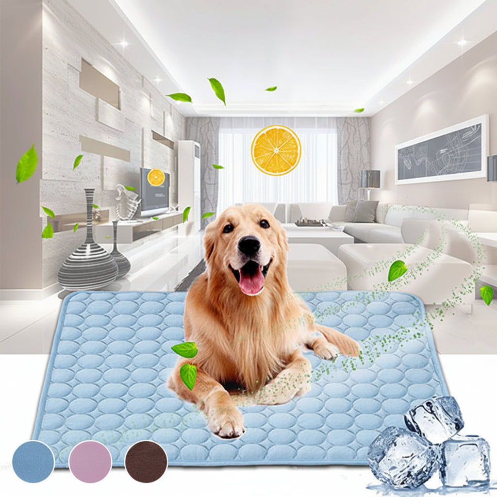 Alfombrilla refrescante de verano para mascotas.