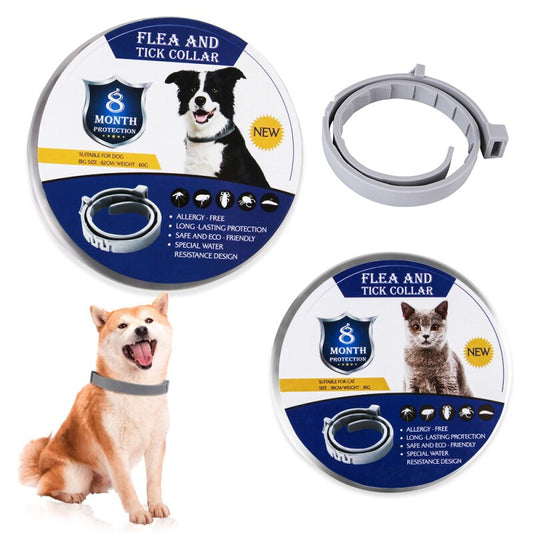 Collar para mascotas, quita pulgas y repele mosquitos