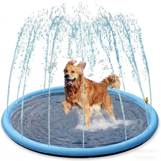 Alfombra de agua PVC para que jueguen las mascotas.