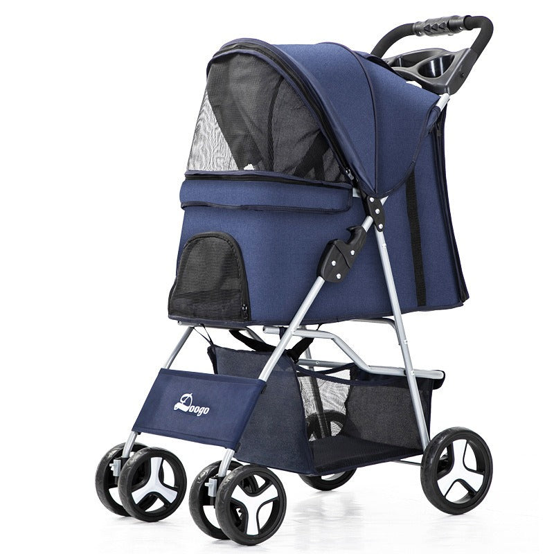 Carrito plegable portátil para paseo de mascotas