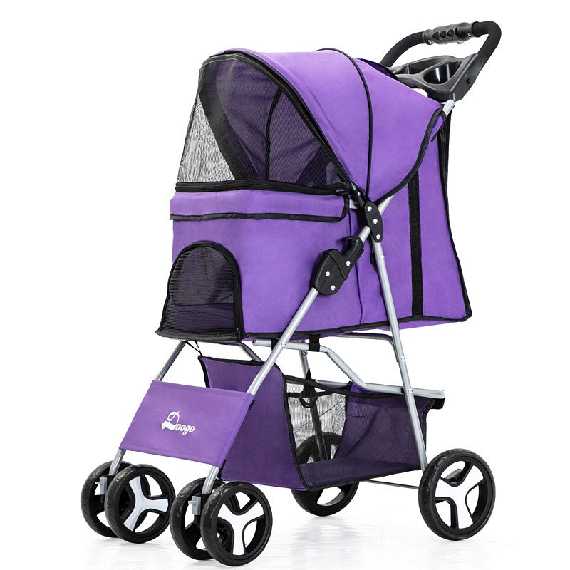 Carrito plegable portátil para paseo de mascotas