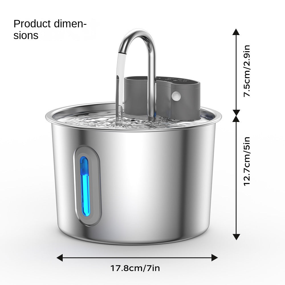 Dispensador de agua de acero inoxidable inteligente, sensor inalámbrico, sin enchufe, circulación automática