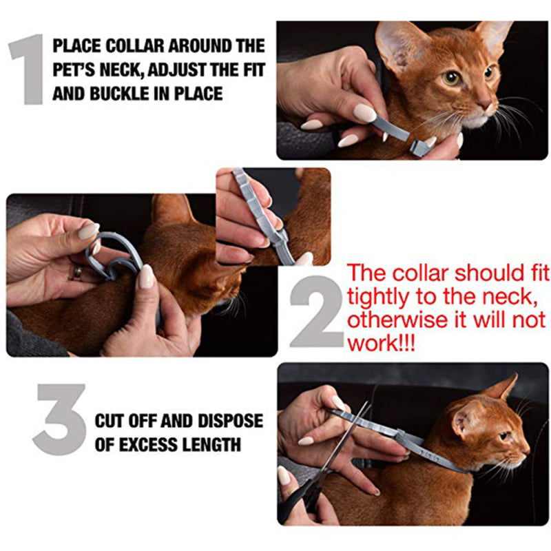 Collar para mascotas, quita pulgas y repele mosquitos